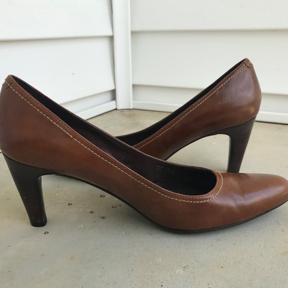 Ecco Shoes - Ecco Women Heels Shoe Brown Pump Heels Size 9.5 40